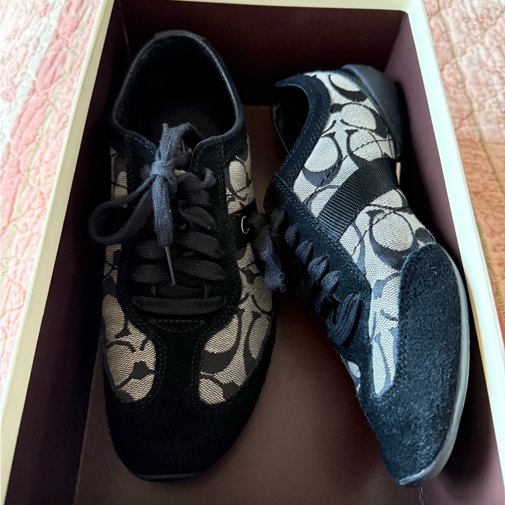Coach Black and Cream Sneakers